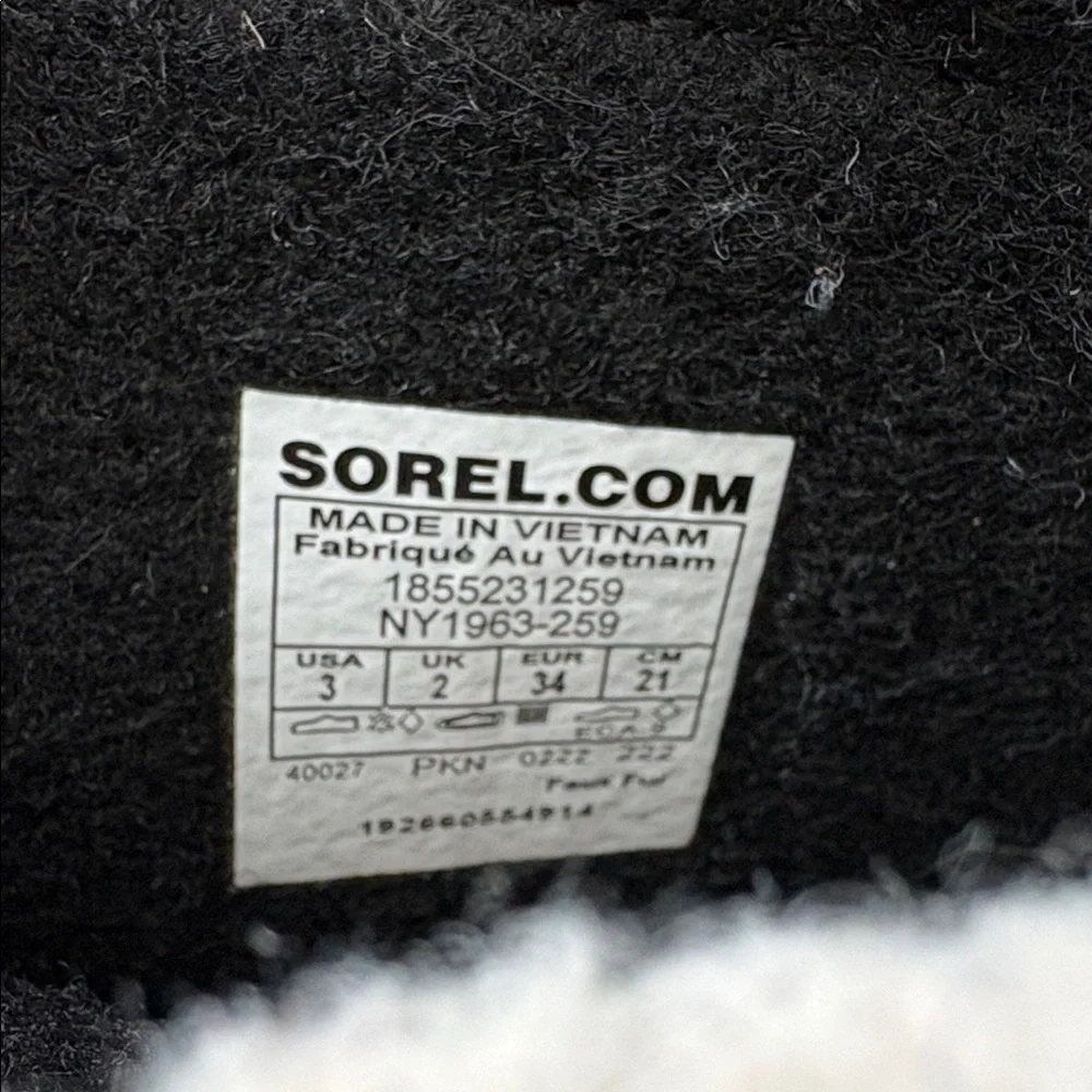 Sorel Brown and Black Insulated Boots Size 3
